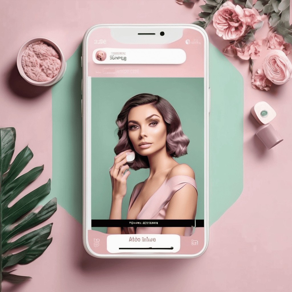 AI-powered content creation guide for beauty salons in Istanbul — Instagram beauty salon post on phone
